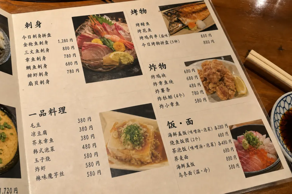 翻译成中文后的菜单